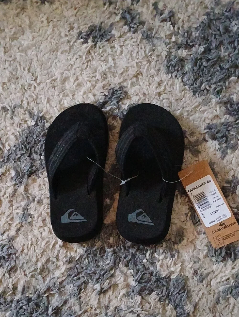 Quiksilver Kids Black Flip Flop Sandals